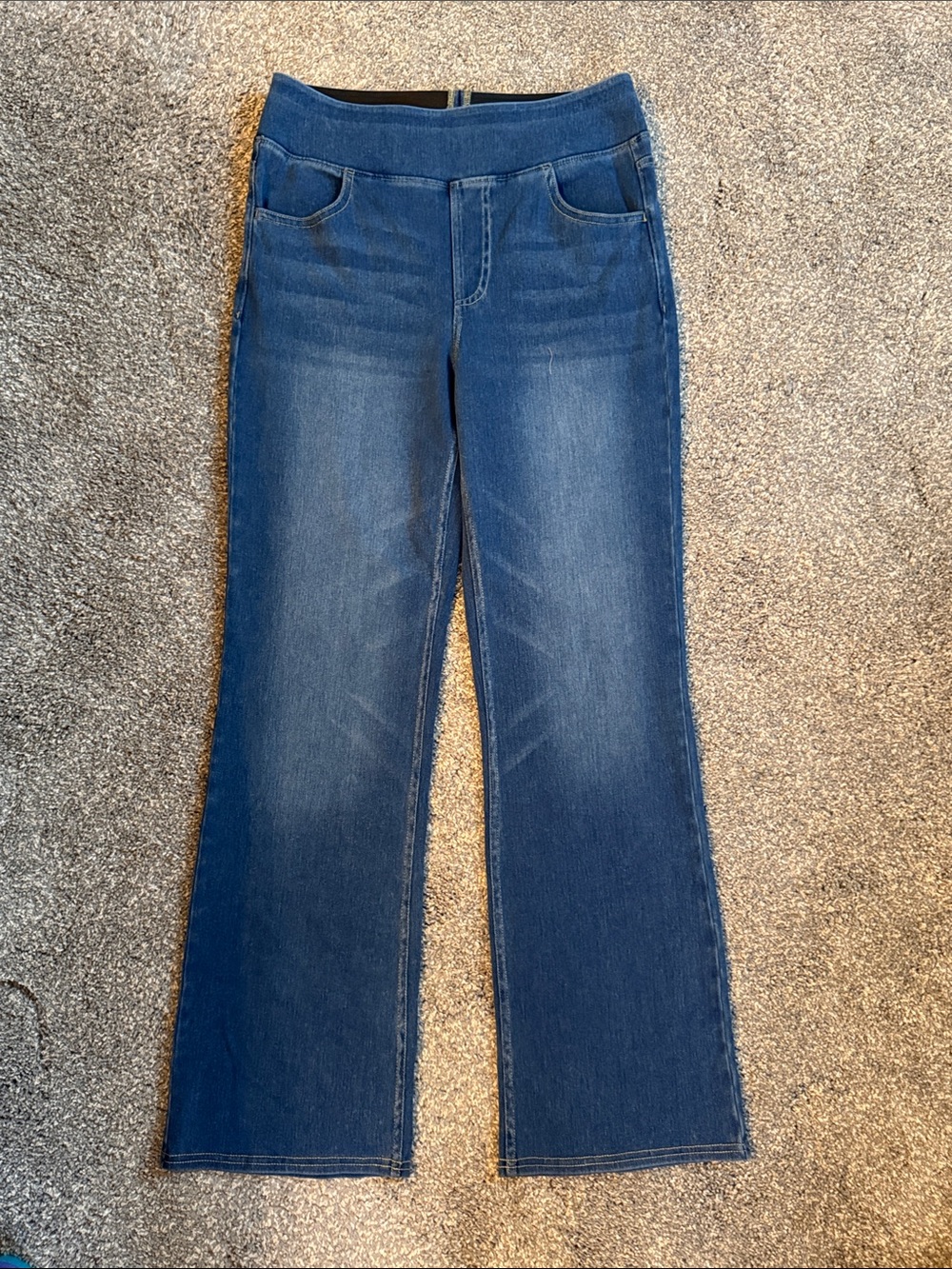 HALARA Women's Dark Blue Wide-Leg Stretch Jeans